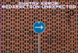 Syntax error: redirection unexpected
